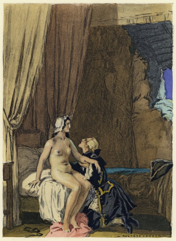 Illustration für die Memoiren von Casanova von Jules Marie Auguste Leroux
