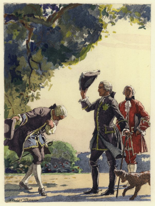 Illustration für die Memoiren von Casanova von Jules Marie Auguste Leroux