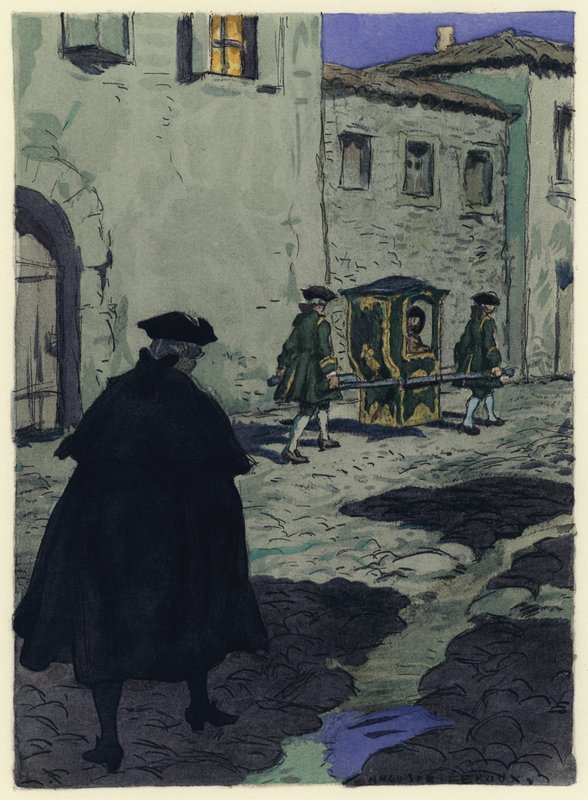 Illustration für die Memoiren von Casanova von Jules Marie Auguste Leroux