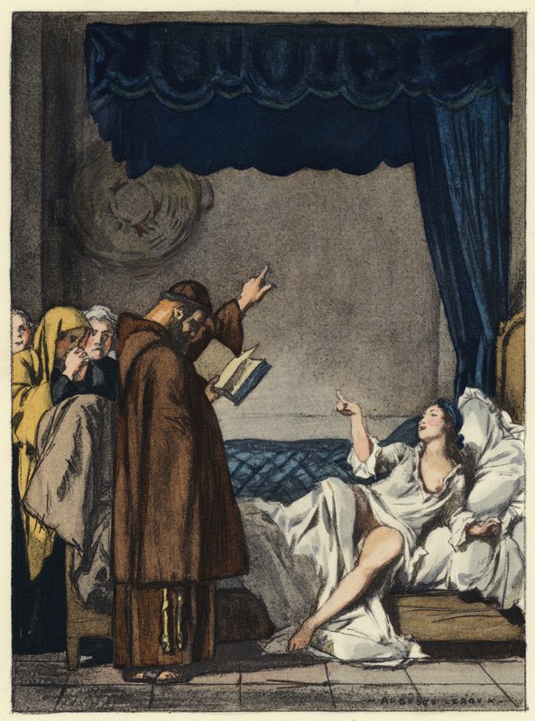 Illustration für die Memoiren von Casanova von Jules Marie Auguste Leroux