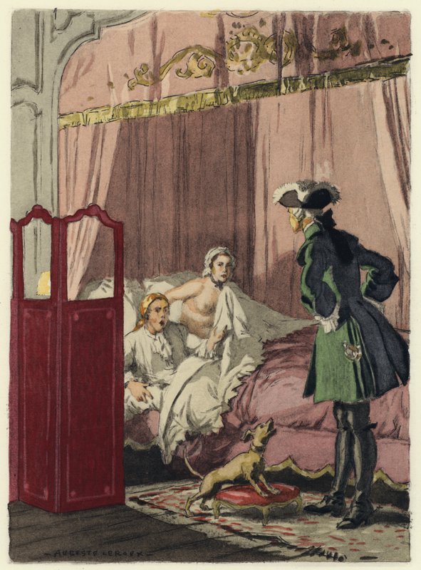 Illustration für die Memoiren von Casanova von Jules Marie Auguste Leroux