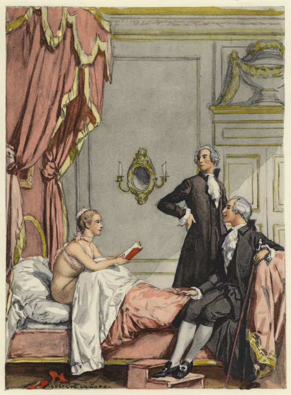 Illustration für die Memoiren von Casanova von Jules Marie Auguste Leroux