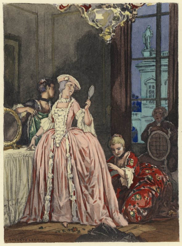 Illustration für die Memoiren von Casanova von Jules Marie Auguste Leroux