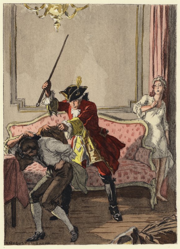 Illustration für die Memoiren von Casanova von Jules Marie Auguste Leroux