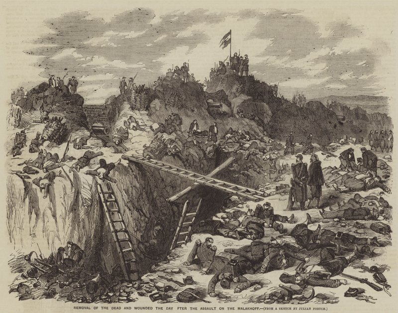 Bergung der Toten und Verwundeten am Tag nach dem Angriff auf den Malakhoff von Julian Portch