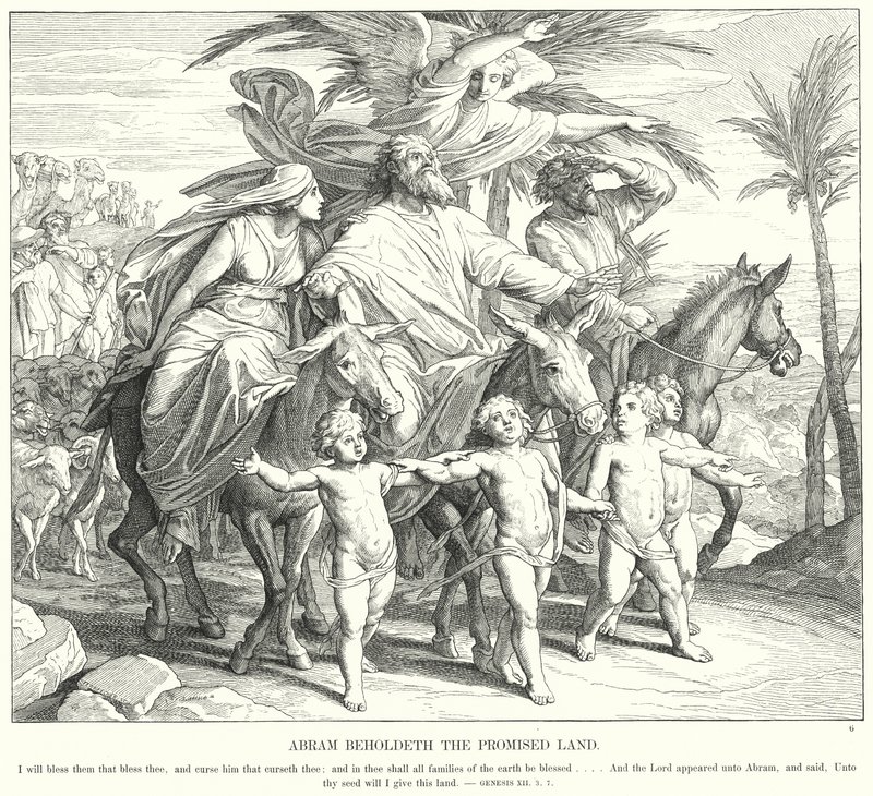 Abram erblickt das gelobte Land von Julius (after) Schnorr von Carolsfeld