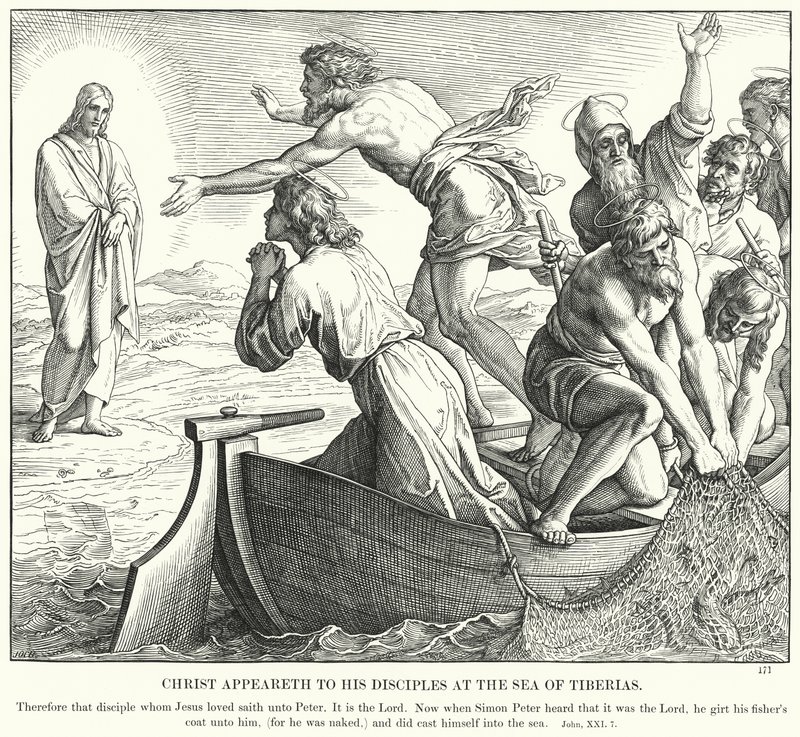 Christus erscheint seinen Jüngern am See Tiberias von Julius (after) Schnorr von Carolsfeld