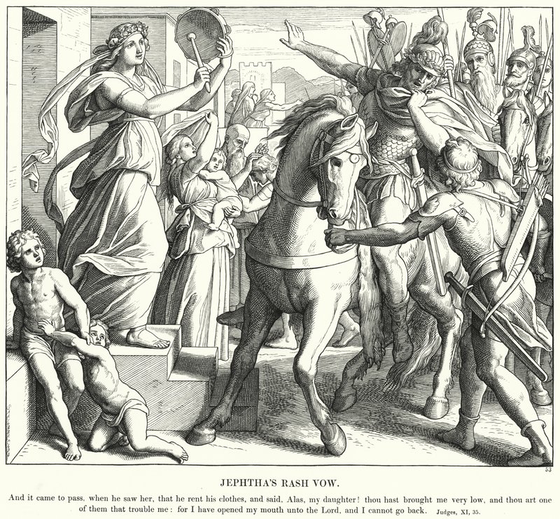 Jephthas unbedachtes Gelübde von Julius (after) Schnorr von Carolsfeld