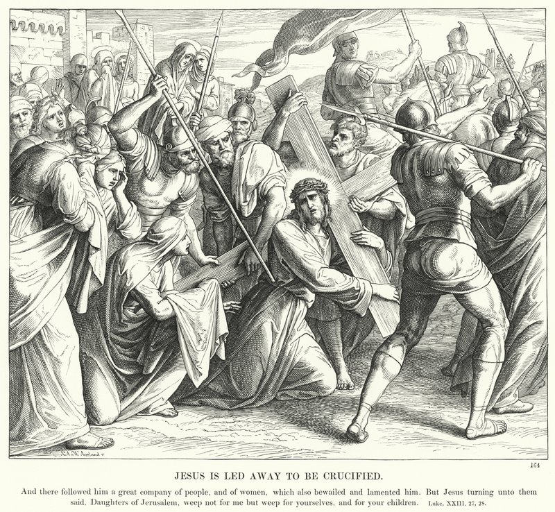 Jesus wird zur Kreuzigung geführt von Julius (after) Schnorr von Carolsfeld