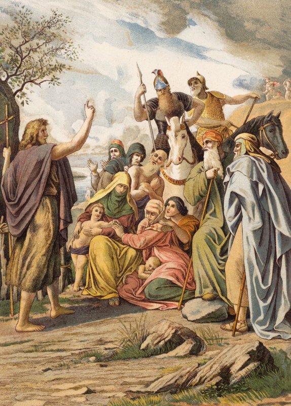 Johannes der Täufer predigt in der Wüste von Julius (after) Schnorr von Carolsfeld