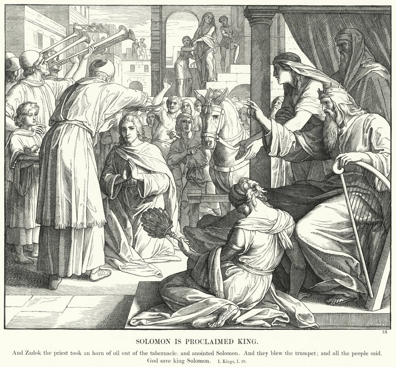 Salomo wird zum König ausgerufen von Julius (after) Schnorr von Carolsfeld