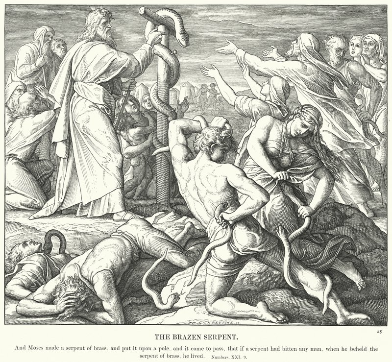 Die eherne Schlange von Julius (after) Schnorr von Carolsfeld