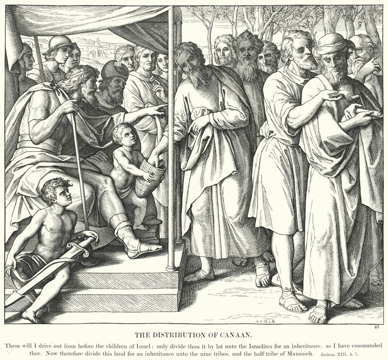 Die Verteilung von Kanaan von Julius (after) Schnorr von Carolsfeld