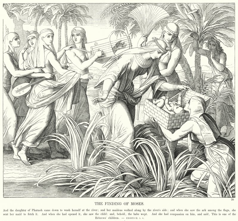 Die Auffindung des Moses von Julius (after) Schnorr von Carolsfeld