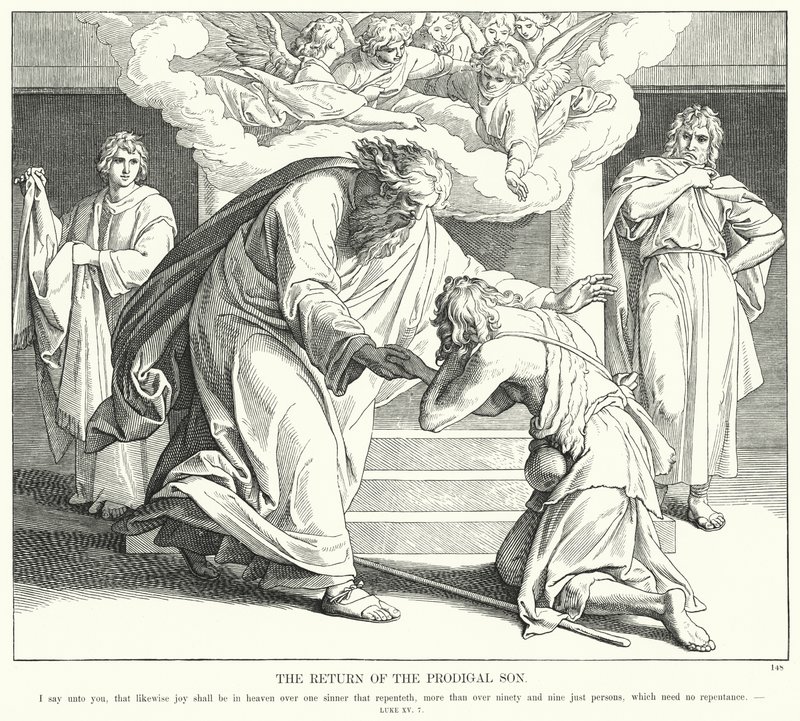 Die Rückkehr des verlorenen Sohnes von Julius (after) Schnorr von Carolsfeld