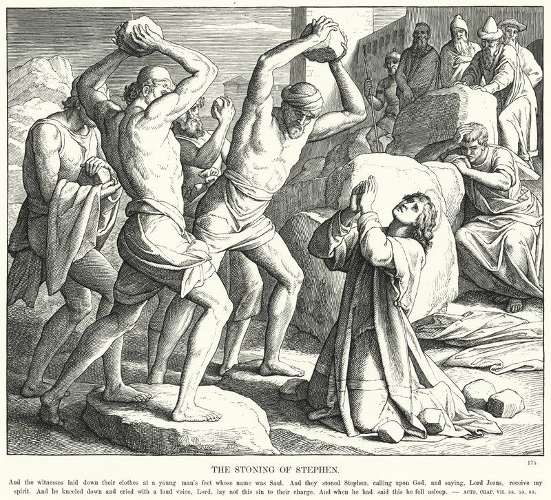 Die Steinigung des Stephanus von Julius (after) Schnorr von Carolsfeld