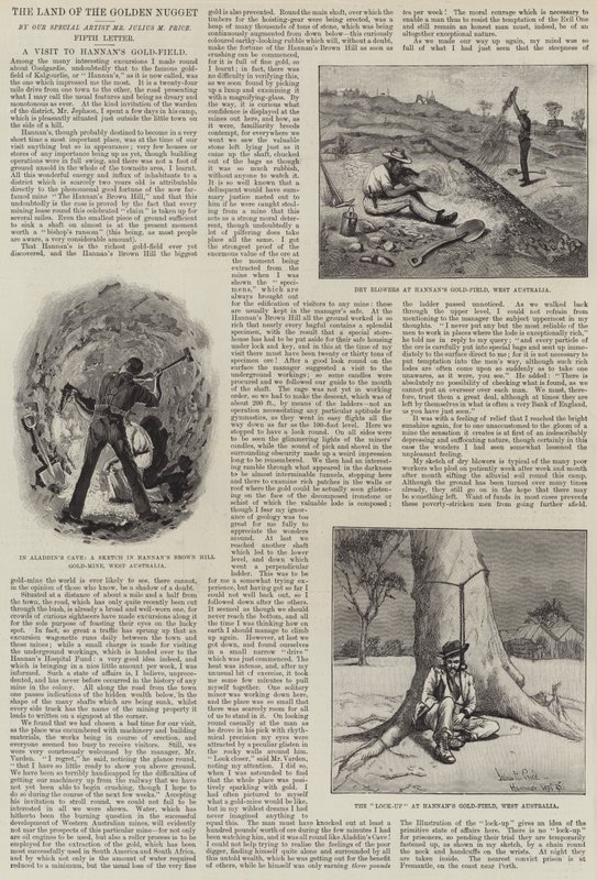 Das Land des Goldklumpens, ein Besuch auf dem Hannan-Goldfeld von Julius Mandes Price