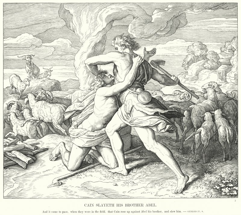 Kain erschlägt seinen Bruder Abel von Julius Schnorr von Carolsfeld