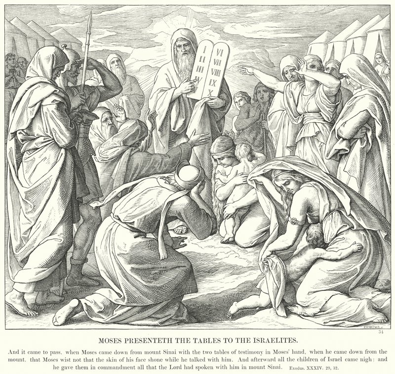 Moses übergibt die Tafeln den Israeliten von Julius Schnorr von Carolsfeld