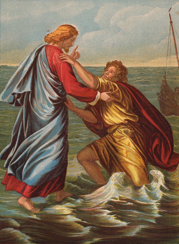 Petrus geht auf dem Meer von Julius Schnorr von Carolsfeld