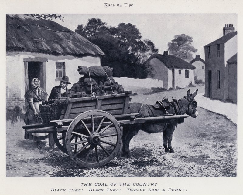 Die Kohle des Landes, Schwarzer Torf, Schwarzer Torf, Zwölf Soden ein Penny (s/w Foto) von Karl Karlovich Piratsky