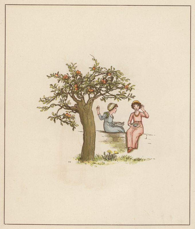 Kate Greenaway Illustration für Der Rattenfänger von Hameln von Robert Browning (Farblithographie) von Kate (after) Greenaway