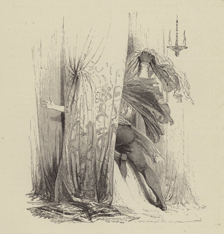 Othello tötet Desdemona, Akt IV, Szene II (Gravur) von Kenny Meadows