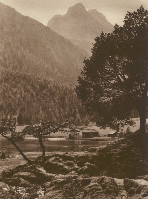 Der Lautersee bei Mittenwald mit dem Wettersteingebirge von Kurt Hielscher