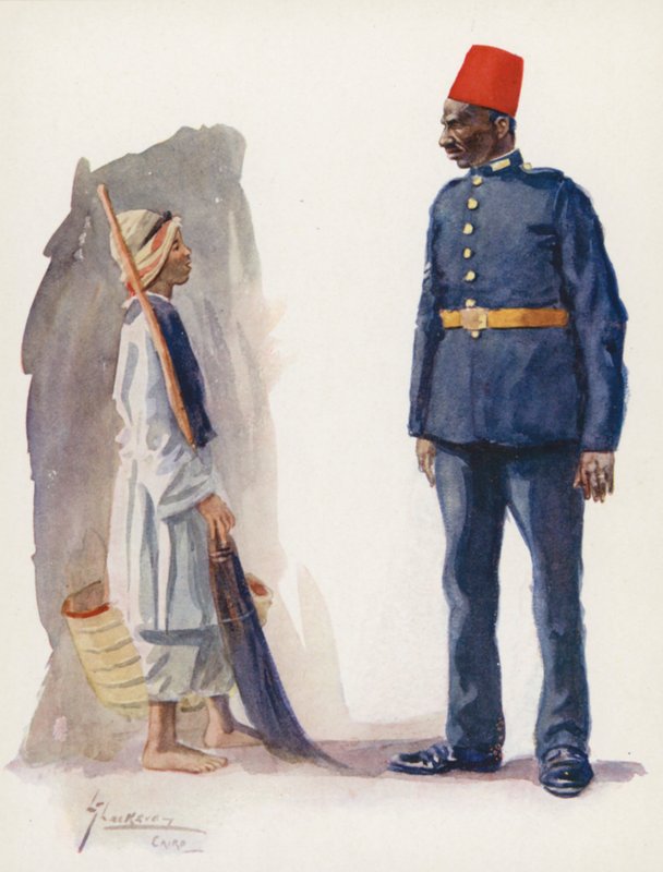 Menschen von Ägypten: Polizist und Junge, Ascari Balis wa waled von Lance Thackeray