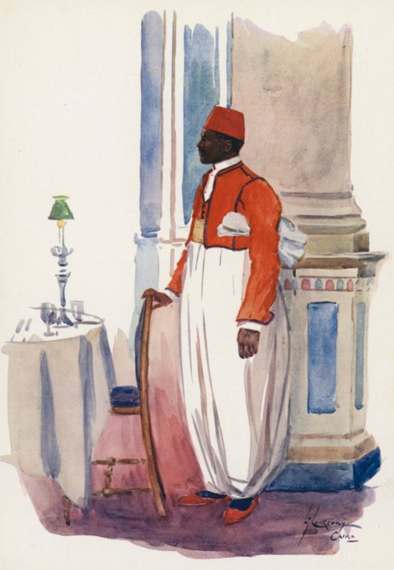 Menschen in Ägypten: Kellner, Shepheard