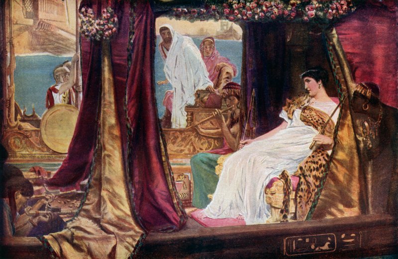 Kleopatra auf ihrer Barke, aus Shakespeares Antonius und Kleopatra von Lawrence after Alma Tadema