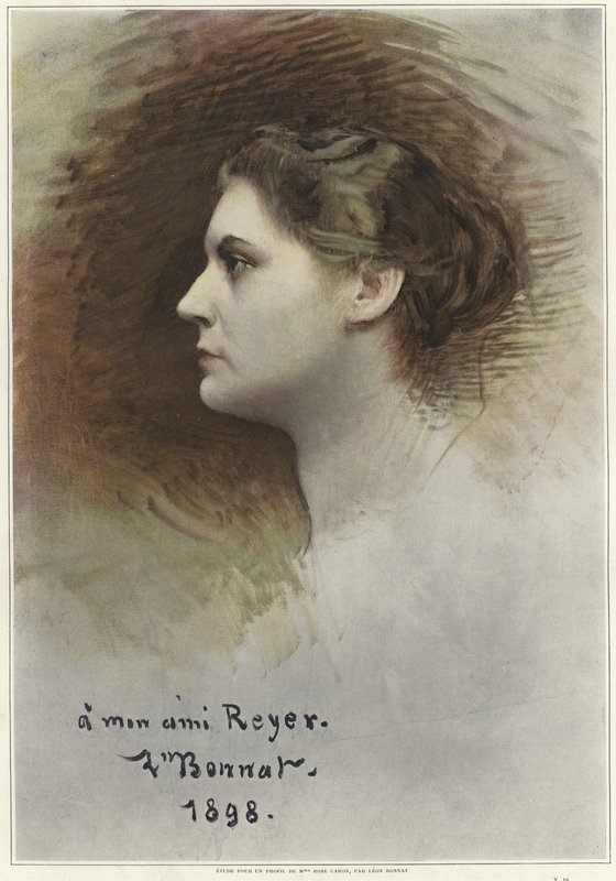 Studie für ein Profil von Rose Caron von Leon Joseph Florentin Bonnat