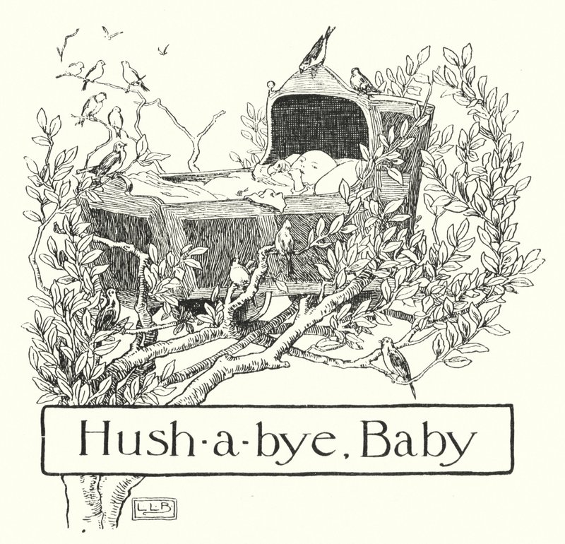 Husch-a-bye, Baby, auf der Baumspitze von Leonard Leslie Brooke