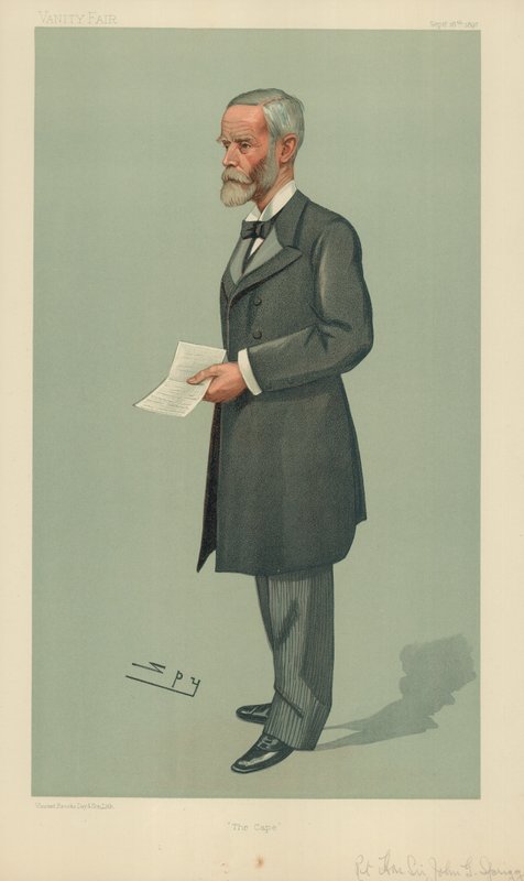 Der ehrenwerte Sir John Gordon Sprigg, Das Kap, 16. September 1897, Vanity Fair Karikatur von Leslie Matthew Ward