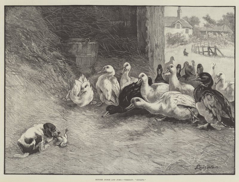 Vor Richter und Jury, Urteil, Schuldig von Louis Wain