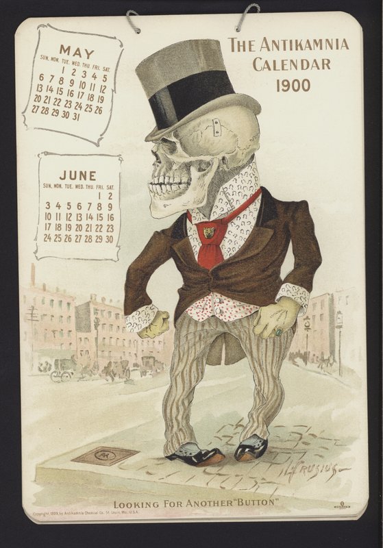 Illustration für den Antikamnia-Kalender, 1900 von Louis Crucius or Crusuius