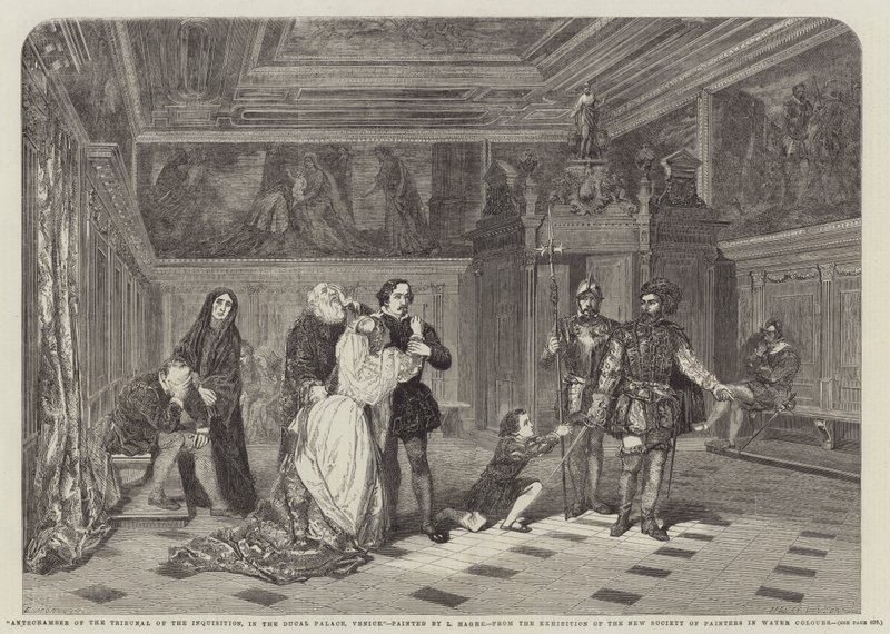 Vorkammer des Tribunals der Inquisition im Dogenpalast, Venedig von Louis Haghe