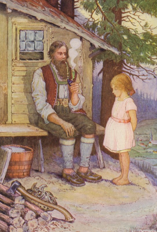 Illustration für Heidi von Johanna Spyri von Louis John Rhead