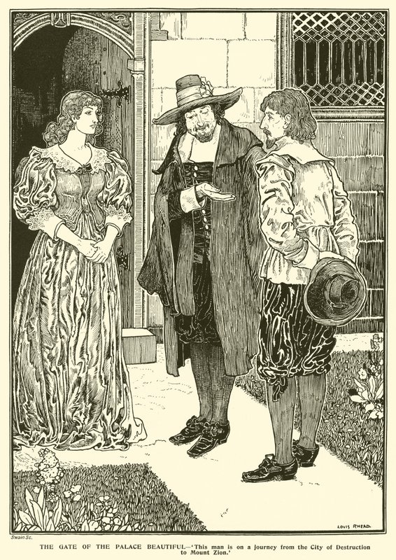 Das Tor des schönen Palastes (Gravur) von Louis John Rhead
