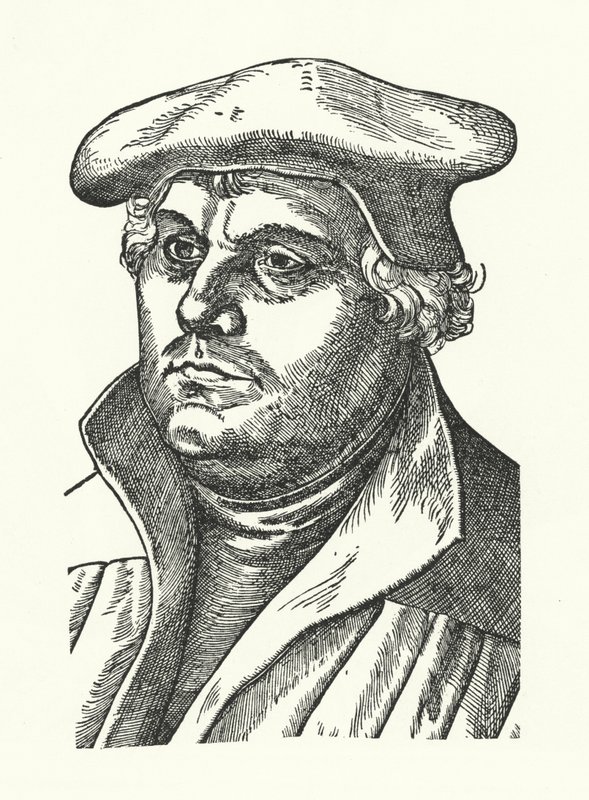 Martin Luther, deutscher protestantischer Reformator von Lucas the Elder (after) Cranach