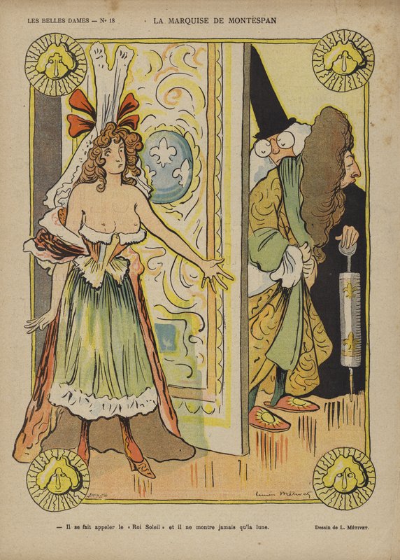 Die Marquise De Montespan, Illustration für Le Rire von Lucien Metivet