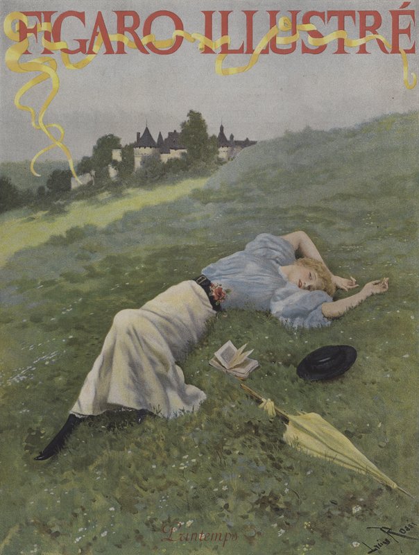 Frühling. Titelbild von Le Figaro Illustre, Mai 1896 von Lucius Rossi