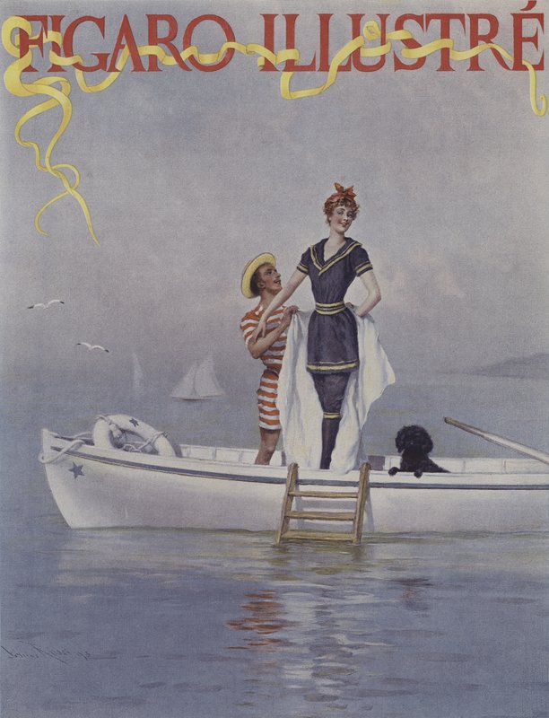 Volles Wasser im Meer. Titelbild von Le Figaro Illustre, August 1894 von Lucius Rossi