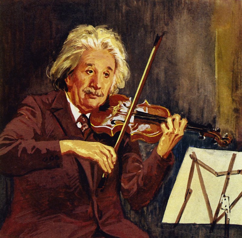 Albert Einstein spielt Geige von Luis Arcas Brauner