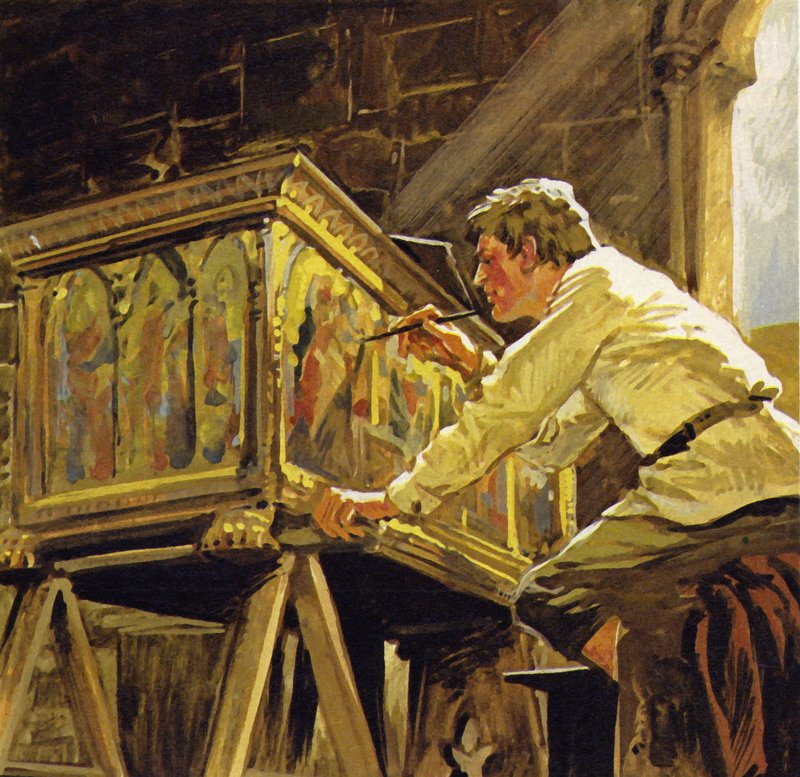 Duccio di Buoninsegna arbeitete in Siena und dekorierte Kisten von Luis Arcas Brauner