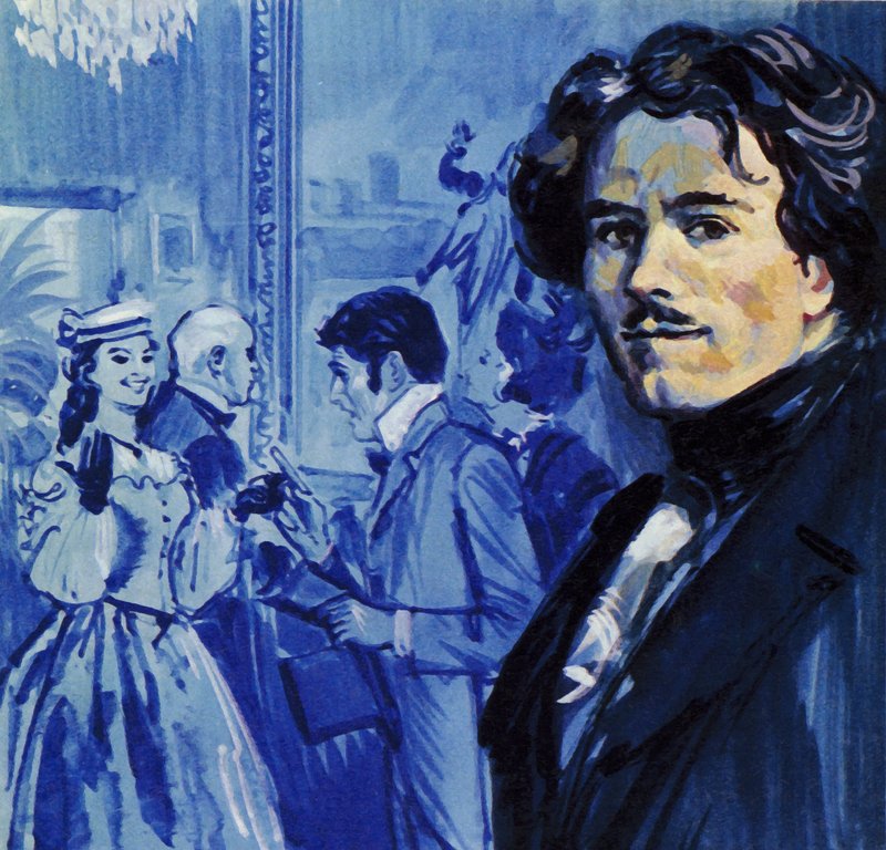 Eugène Delacroix schickte sein Gemälde ein und es verursachte eine Sensation in Paris von Luis Arcas Brauner