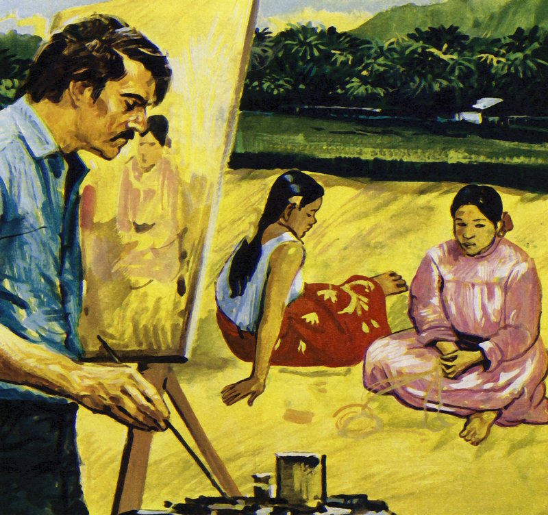 Gauguin malte einheimische Mädchen in Tahiti von Luis Arcas Brauner