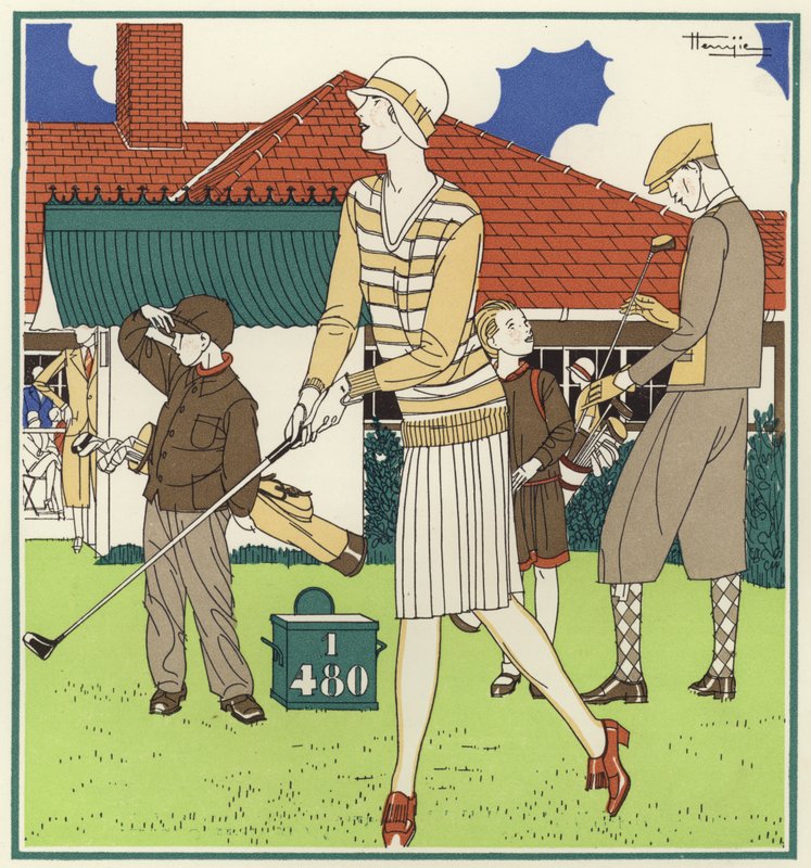 Das erste Tee, gegenüber dem Clubhaus in Le Touquet von Marcel Jacques Hemjik
