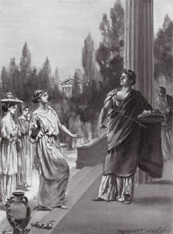 Hipparchos beleidigt die Schwester von Harmodios von Margaret (after) Dovaston