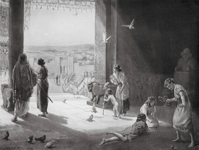 Sangar von Karkemisch empfängt Ashur-nasir-pal III von Margaret (after) Dovaston